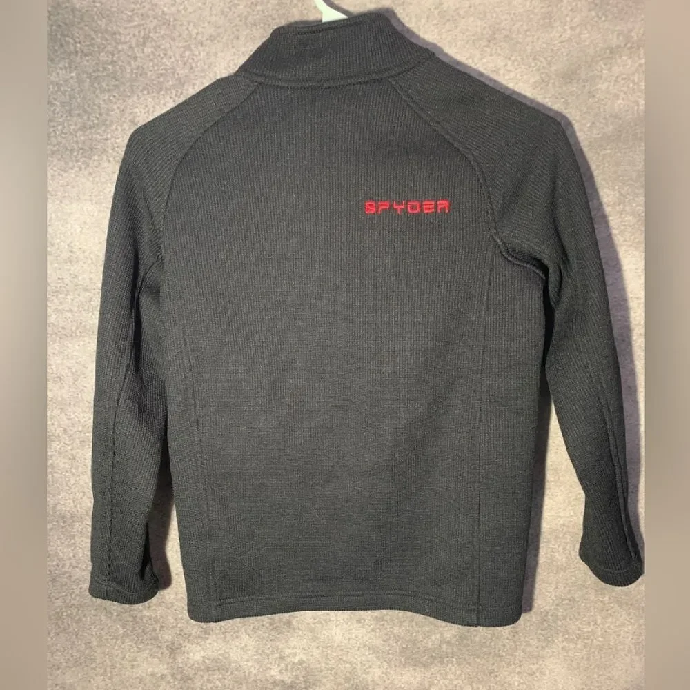 Spyder Black Jacket with Red Accents Boys Sz 10/12